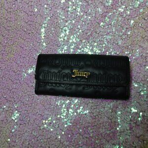 Juicy Couture Black Engraved Wallet